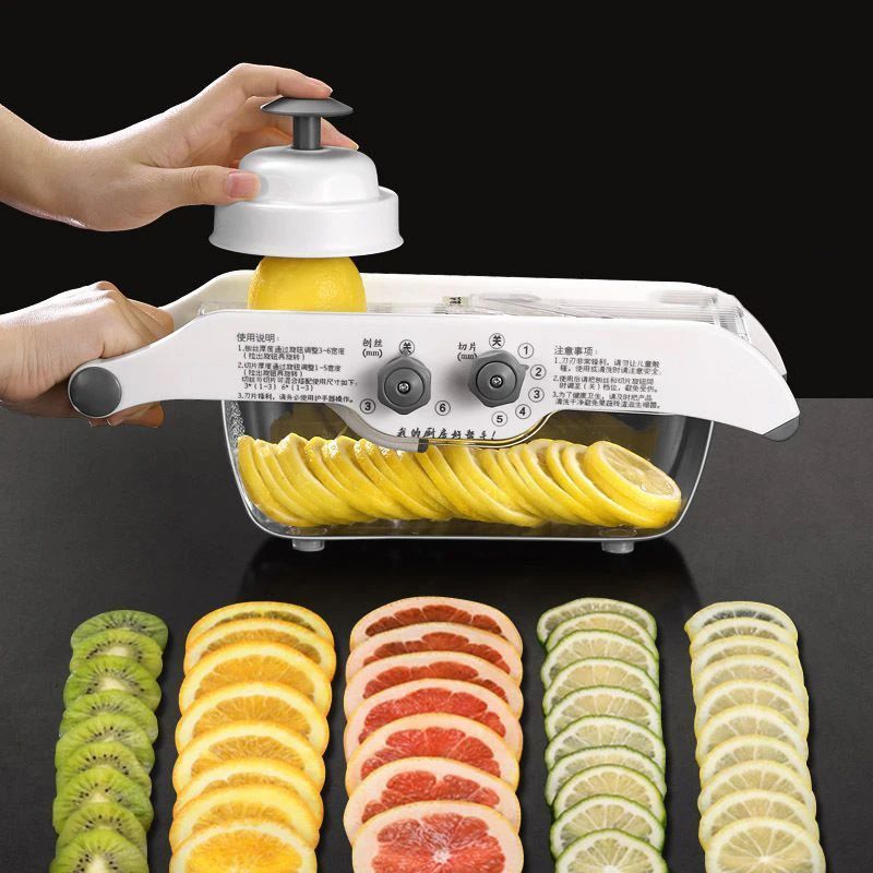mandoline cuisine safety push trancher agrumes