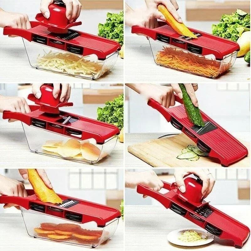 cuisine mandoline 6 lames sécurisées découper à votre goût