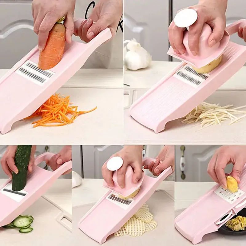 cuisine mandoline multifonctionnelle 5 lames pour couper trancher râper