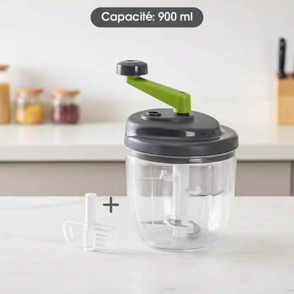 hachoir manuel rotatif sans bruit capacité  900 ml