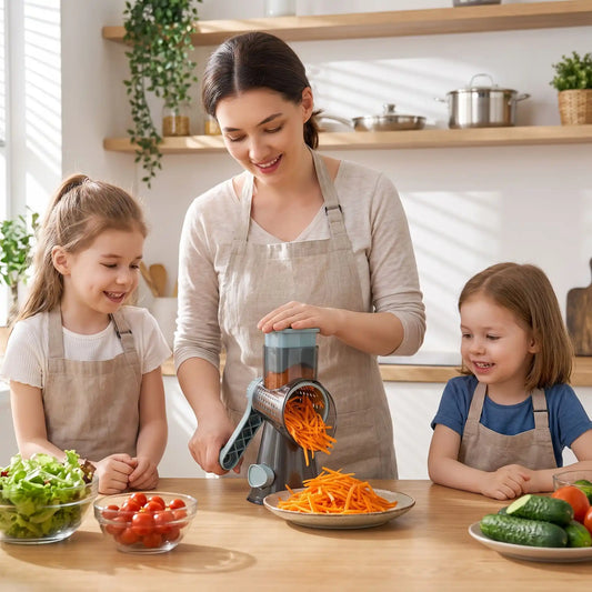 maman 2 filles râpe carotte cuisine mandoline 3 lames pro