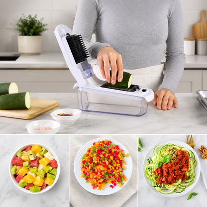 mandoline cuisine multichop pro avec lames spiraliseur et hachages