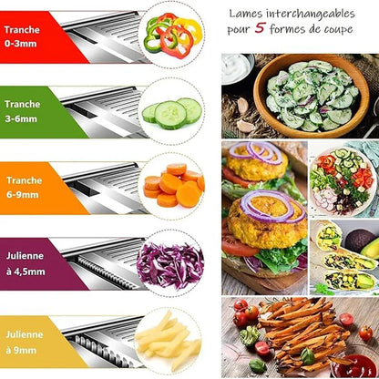 mandoline cuisine multifonctionnel quick slice cinq forme de coupe