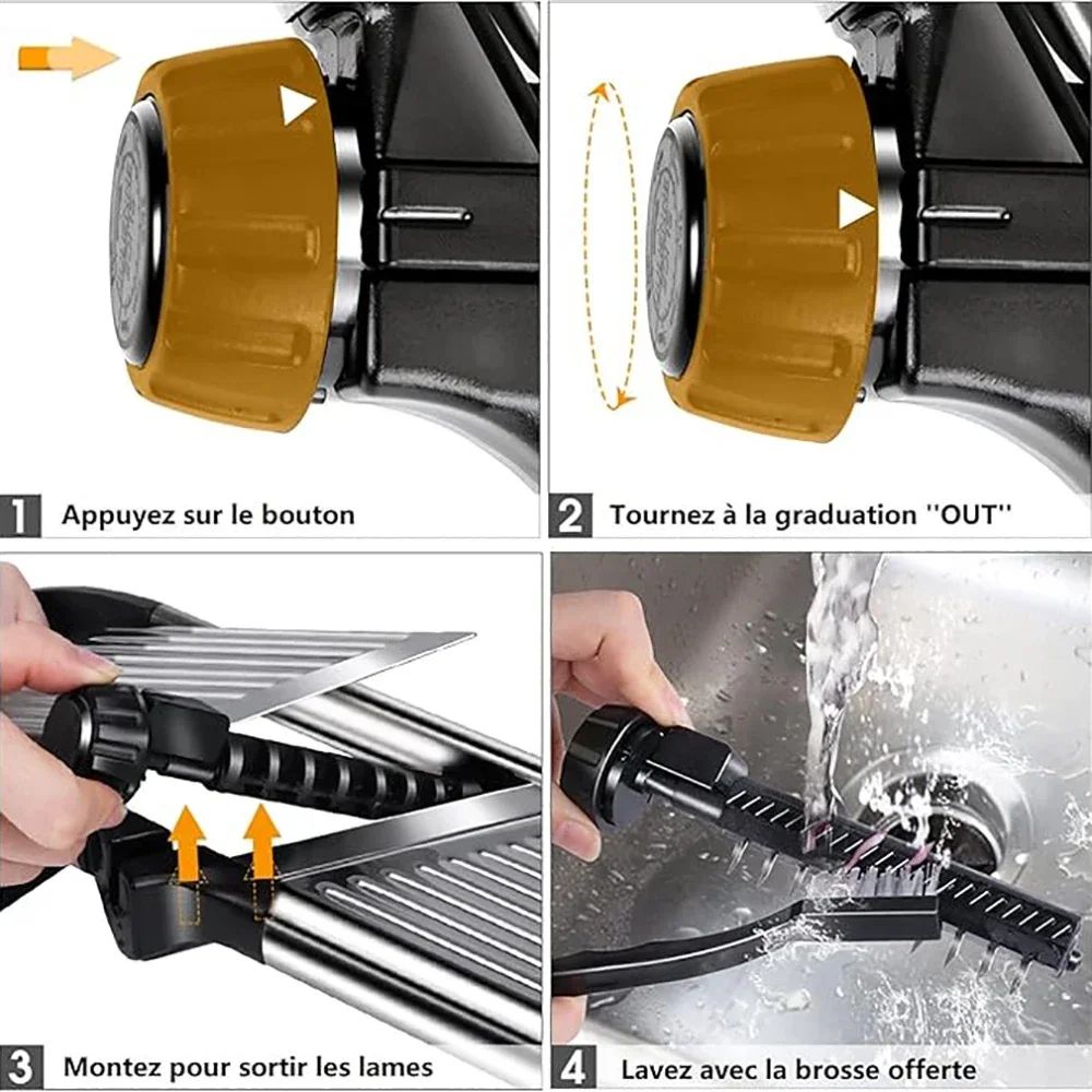 mandoline cuisine multifonctionnel quick slice nettoyage facile