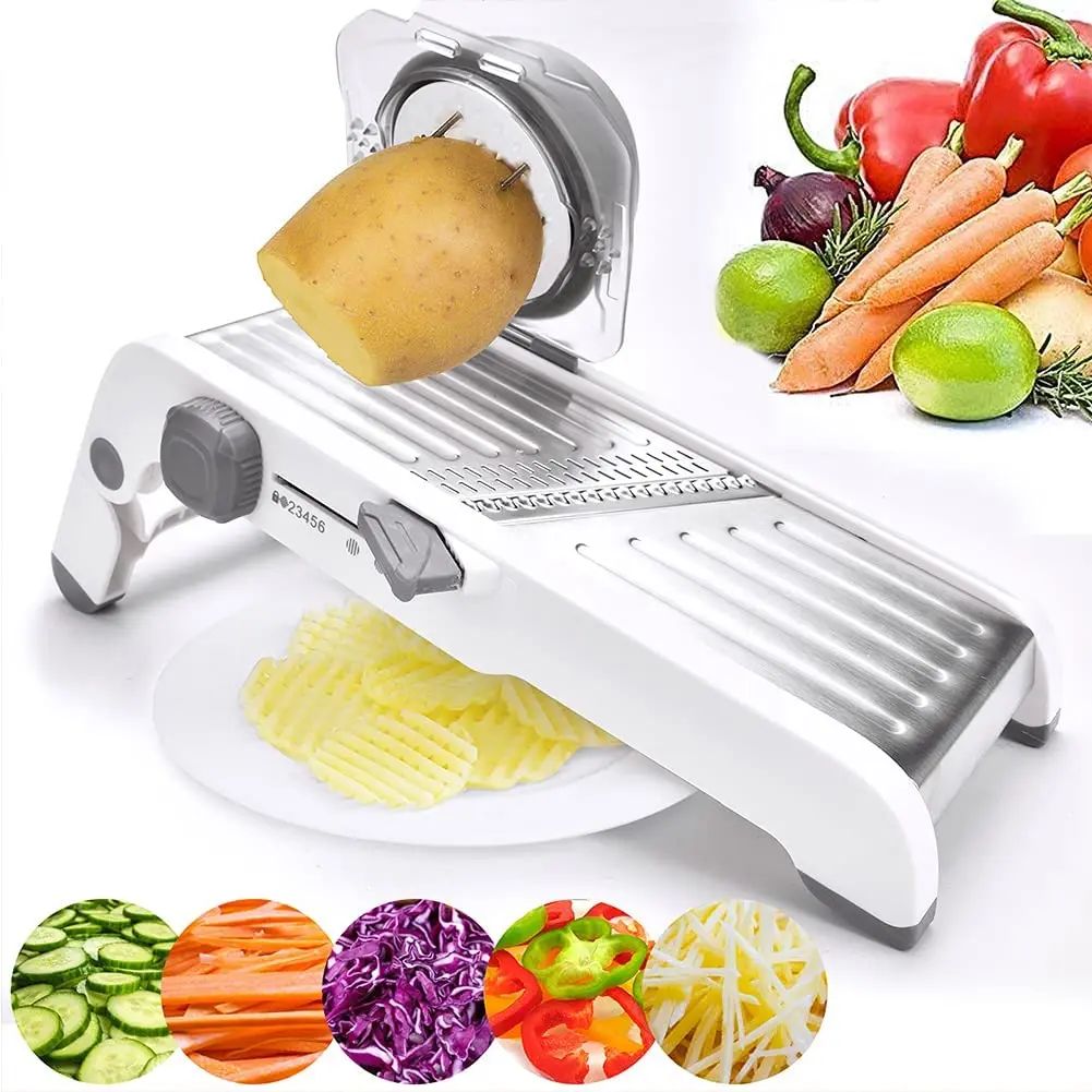 mandoline cuisine super cut couleur blanc/gris