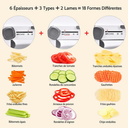 mandoline cuisine super cut différentes textures