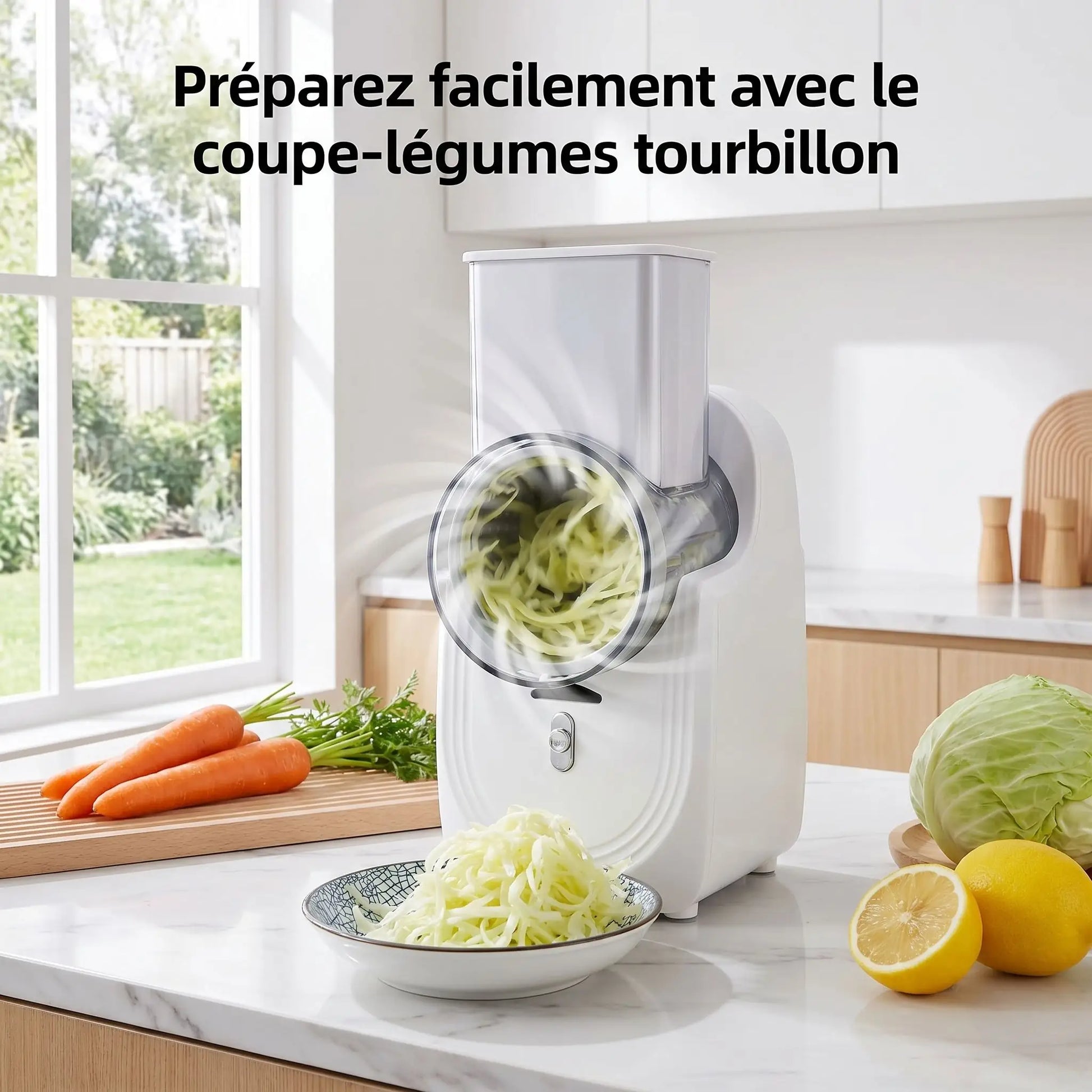 mandoline électrique secure blade coupe légumes tourbillon
