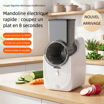 mandoline électrique secure blade couper plat en huit secondes