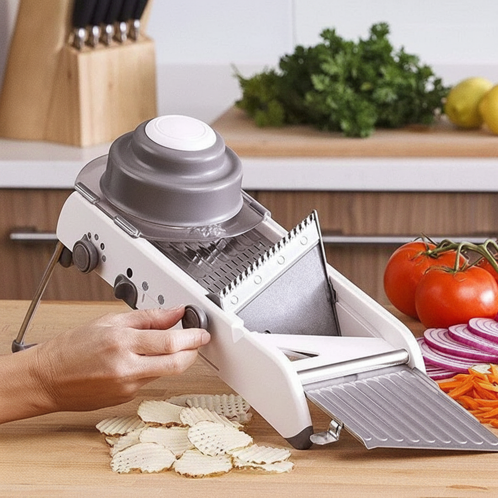 mandoline professionnelle ideal+ trancher pomme de terre en fleur