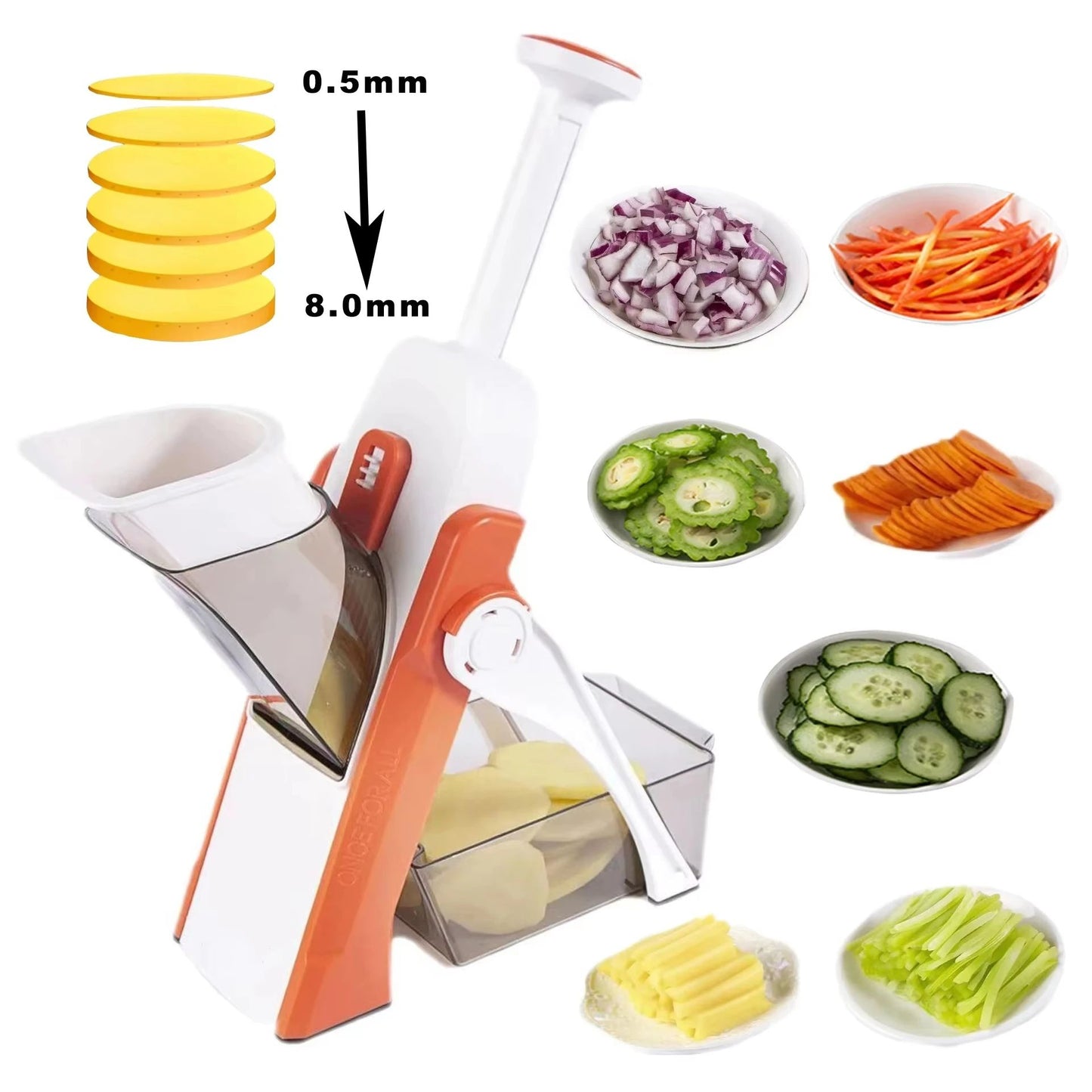 Mandoline Professionnelle | Multifonction Sécurisée