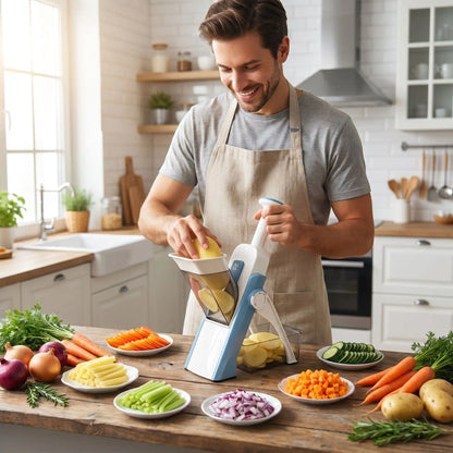 mandoline professionnelle multifonction sécurisée trancher pommes de terre