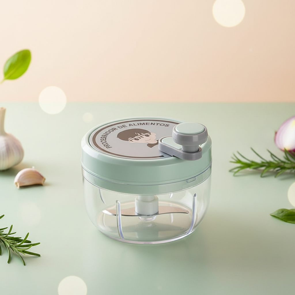 mini hachoir manuel sans électricité taille 200 ml  vert clair