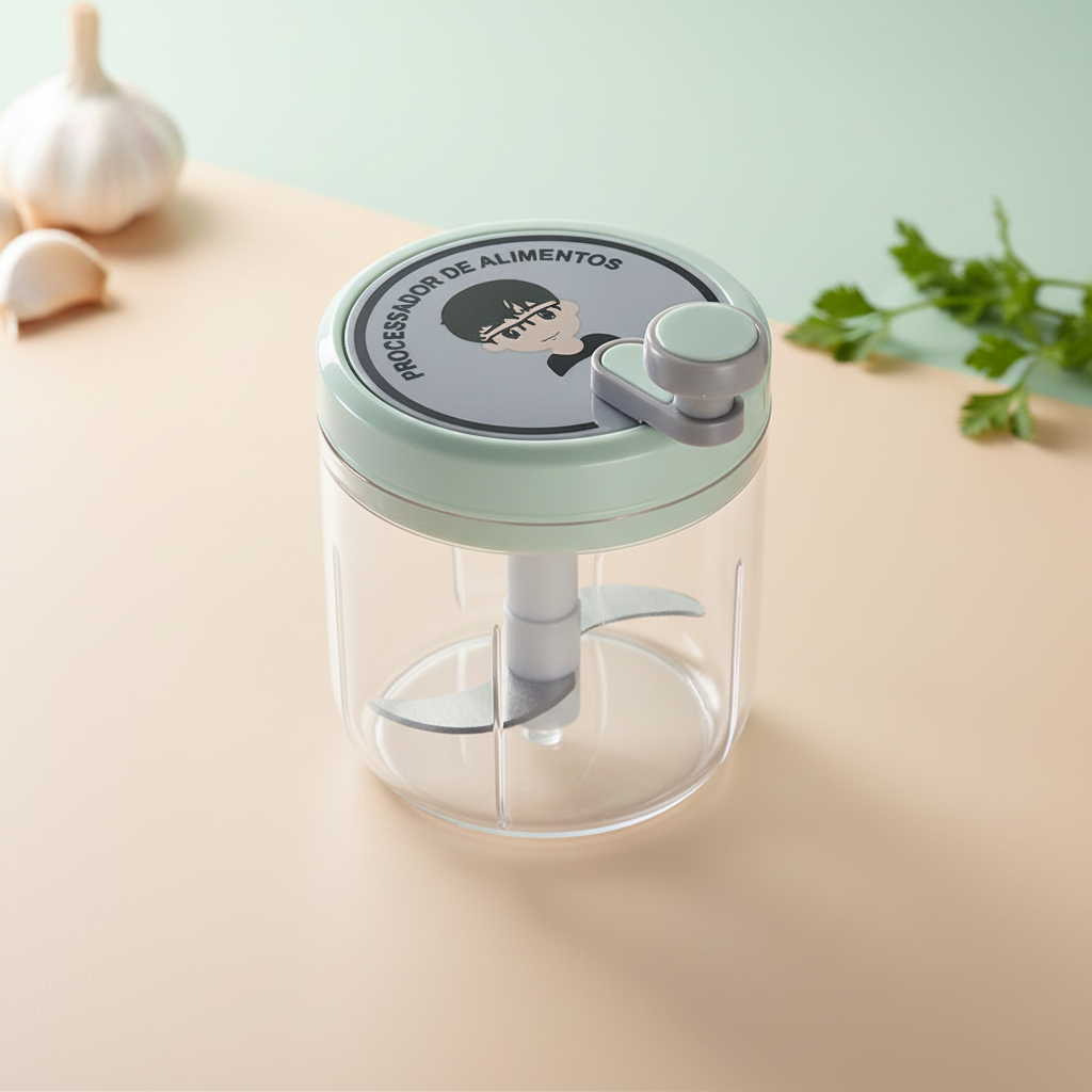 mini hachoir manuel sans électricité taille 400 ml vert clair