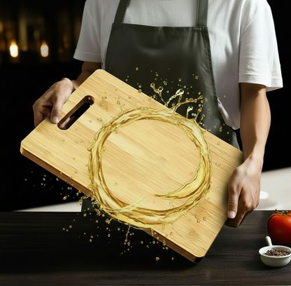 planche a decouper bois massif double face enrobée huile comestible
