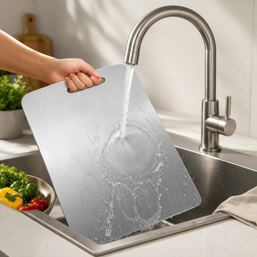 planche a decouper en titane inox indestructible facile à nettoyer